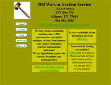 Tablet Screenshot of billwatsonauctionservice.com